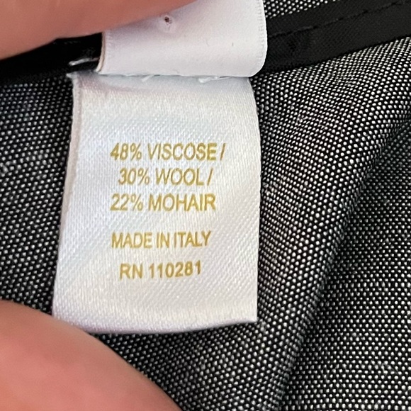 Pringle of Scotland Lightweight Gray Wide-leg Folded Hem Dress Pants size 8 Wool - Picture 14 of 14